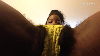 Black woman experiences intense orgasmic ejaculation